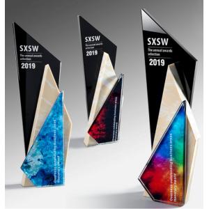 Multi Color Crystal Resin Trophy Clear And Wear Resistant