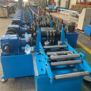7.5kw Blue Gearbox Steel Fence Post Storage Rack Roll Forming Machine With