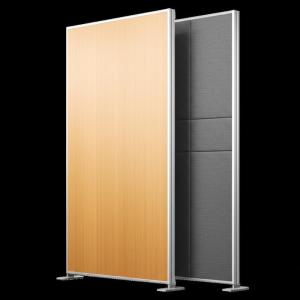 Dividing Partition Wall Made with MDF Board Surface and Soundproof Fabric Panel