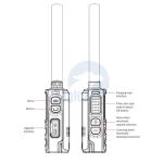 Black Handheld Drone Detector Portable UAV Detection Device For Security And