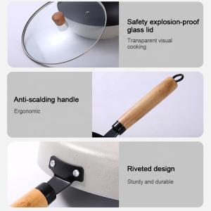 Kitchen Maifan Stone Coating Cast Iron Pot Set With Wooden Handle