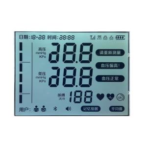 Cheap 3.2 V Positive Transmissive HTN Segment Code LCD Blood Pressure Monitor for sale