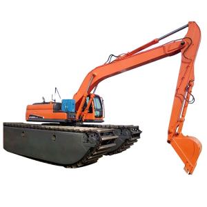 20 Ton 30 Ton Amphibious Excavator Swamp Excavator With Pontoon Dredging Pump
