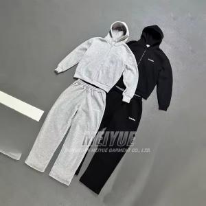 Custom Sweatsuits 100% Cotton Zip up Hoodie High Quality Heavyweight Blank Hoodies and Baggy Sweatpants Set Tracksuit for Men