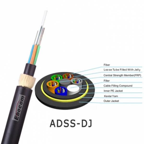High Connect ADSS Fiber Optic Cable 24 Core SM Double Jacket For Internet