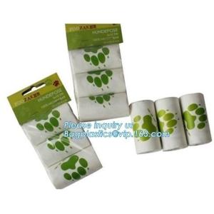 Easy Tie Handles Portable 15Rolls Bag Custom Logo Environment Friendly Bone