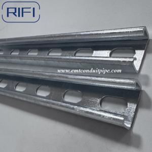 HDG / Pre-galvanzied 41X41mm，41x21mm Slotted / Plain Unistrut Channel