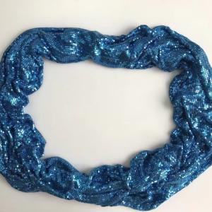 Woven Colorful Wire Metal Sequin Fabric Embroidered Moderate Flexibility