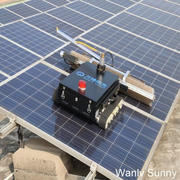 Quality 24 Hours Online Service Rotating Brush and Water Spray Nozzle Solar Panel Cleaning Machine wholesale