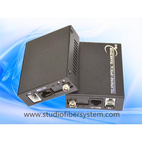 1Port rj11 telephone to fiber media converter for phone&10/100/1000M ethernet