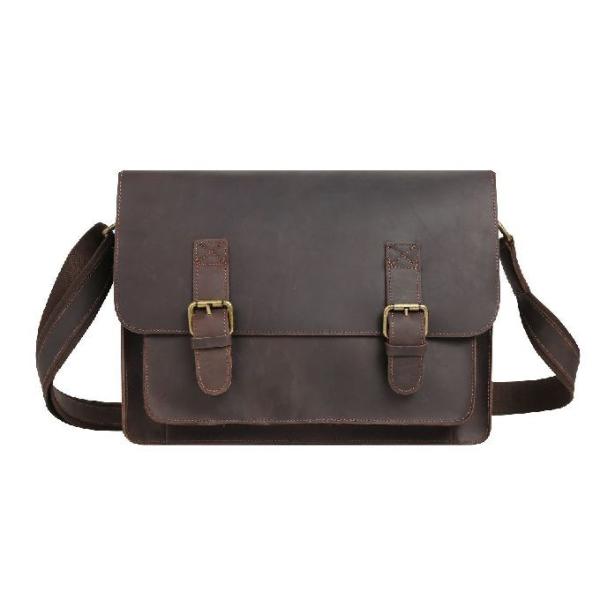 Quality Brown Retro First Layer Cowhide Satchel Shoulder Bag wholesale