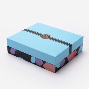 Custom 6 Macaron Chocolate Gift Pack Boxes With Plastic Blister Insert
