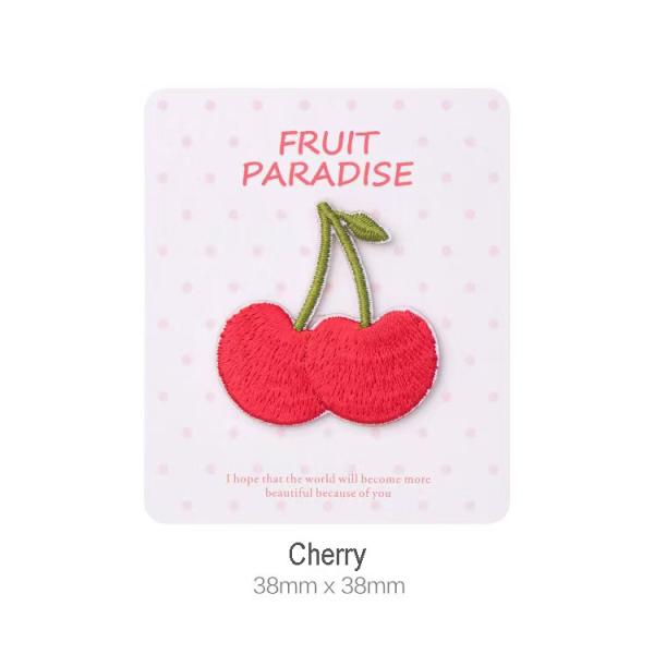 Quality Spread Beauty Iron-On  Patches Charm Hand-Embroidered Cherries Personalized Text & Pattern Options wholesale