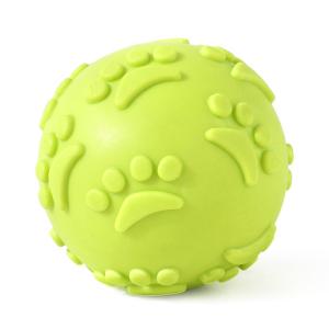 Pet Toy Ball with Paw Prints - Interactive Dog Chew Toy with Squeaker Premium
