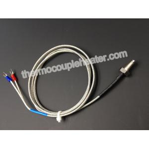 Type K M6 Screw Threaded Thermocouple Temperature Sensor , SS Braid Lead Wire