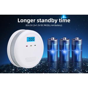 Replaceable Battery Operated Carbon Monoxide And Smoke Alarm With LCD Display
