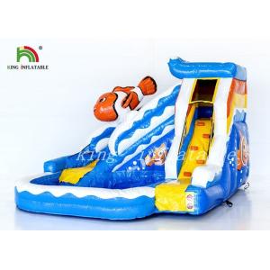 Cheap Clownfish Inflatable Water Slide With Swimming Pool By Durable PVC Tarpaulin for sale