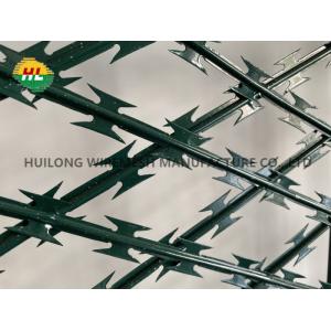 China Green Pvc Coated Bto-22 Razor Barbed Wire As Fence Panel on sale