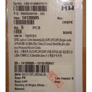 Original Huawei Optical Cable Parts,14150505 DLC/UPC,2FC/UPC,single mode,20M.