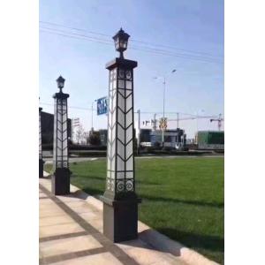 Outdoor Cast Aluminum Decorative Light Poles Customized Color For Square