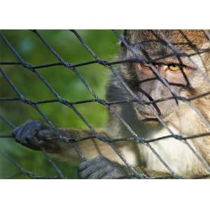 China Black Color Knotted Type Stainless Steel Wire Rope Mesh For Monkey And Zoo Fence on sale