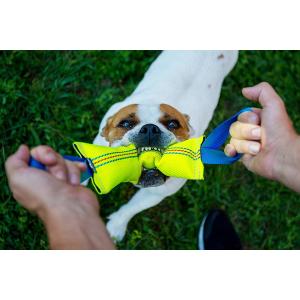 Handmade Dog Bite Tug Toy , Interactive Dog Toys With 2 Strong Handles