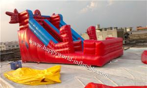 Cheap inflatable spider man bouncy castle , inflatable dry slide , inflatable slide for sale