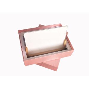 Elegant Pink Lid And Base Boxes , Customized Size Cardboard Gift Boxes For Album