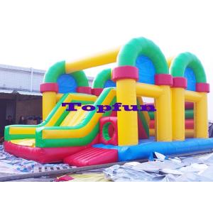 Eco Friendly Inflatable Jumping Castle / Bounce around with slide