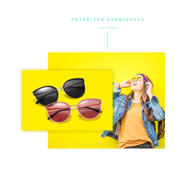 Trendy UV400 Big Frame Personalized Driving 142MM Women Sunglasses