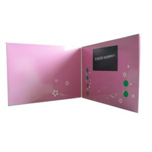 4′′ HD Screen LCD Invitation Card , Rechargeable Brochure With Video Screen