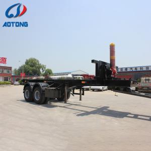 AOTONG 2 axles 20ft hydraulic lifting dump trailer/ container tipper trailer for