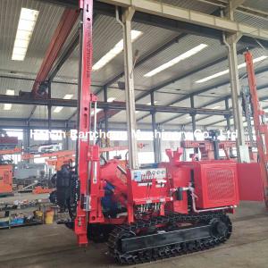 84KW Crawler Mounted Solar Pile Driver 4 Cylinders 20 - 100m Bore Depth