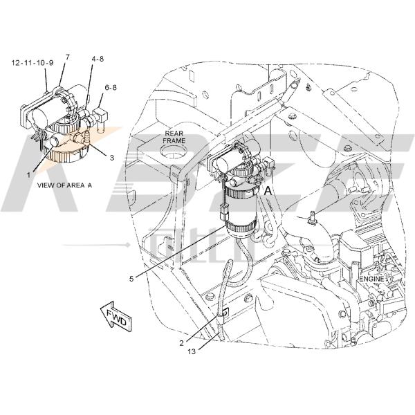 CAT C3.3 3044 ENGINE 361-3869 3613869 FILTER GP-WATER SEP & FUEL FITS 906H 907H 908H EXCAVATOR