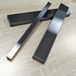 China Hairline Color Stainless Steel Tile Trim 12*2438mm For Decorative Wall on sale