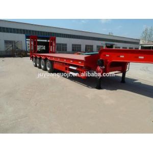 2/3/4 Axles Lowbed Semi Trailer with Mechanical Suspension Air Suspension