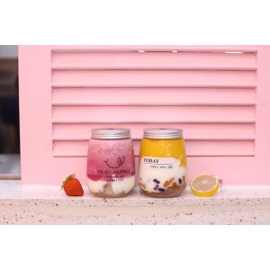 Leak Proof Colorful Plastic Handle Milk Tea Juice Bottles