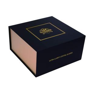 Custom Luxury Book Shaped Rigid Paper Glass Tumbler Box Packaging Magnetic Gift