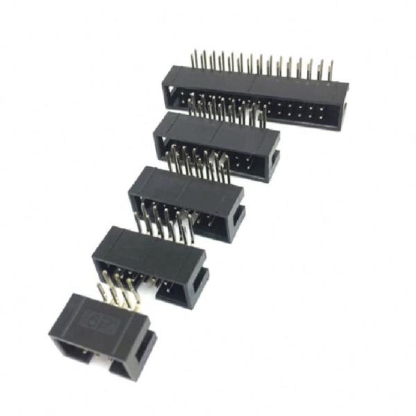 Quality DC3 6P 8P 10P 14P 16P 20P 26P 2.54mm Socket Header Connector Male Double-spaced Right Angle IDC wholesale