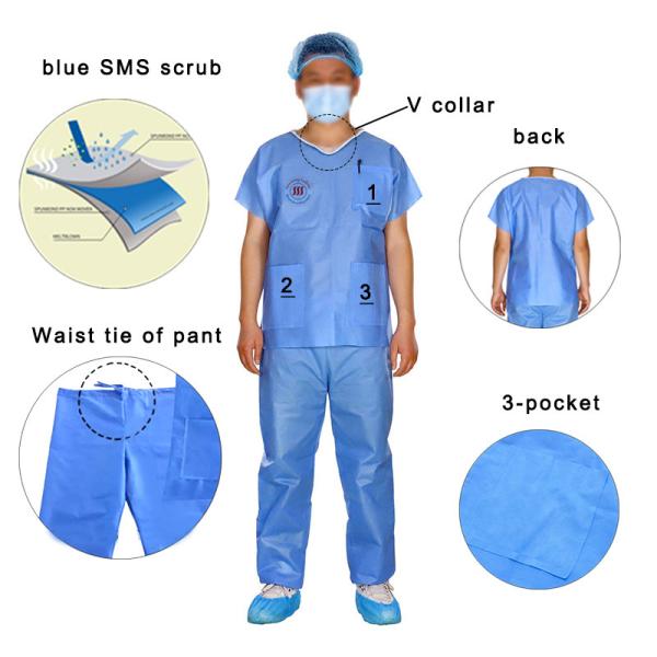 Quality S To 4XL Hospital Patient Scrubs wholesale