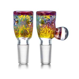 Cheap Millie Handle Glass Water Bong Bowl Slide Piece Recycler 14mm for sale