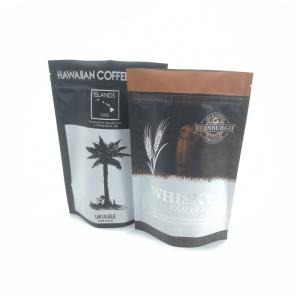 Stand Up Aluminium Foil Pouch , Durable Custom Printing Coffee Bag With Zipper