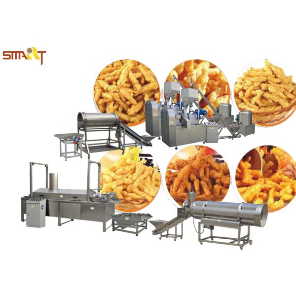 Quality PLC Kurkure Extrusion Snacks Food Machinery With 150 Kg/H wholesale