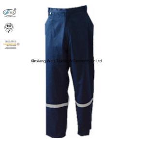 China Cotton Camouflage Printed Fire Resistant Pants With Reflective Tape 300gsm on sale