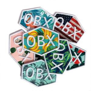 Sew On Hat Embroidered Logo Patches Twill Fabric Stickers Applique 3D Embroidery