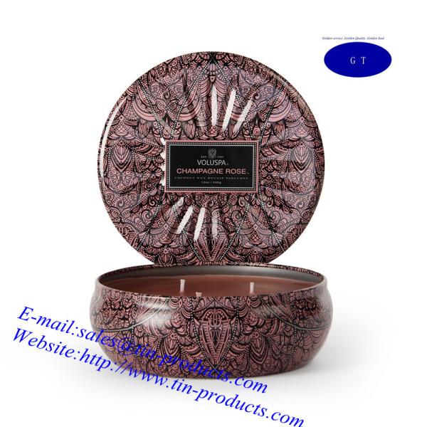 Candle Box/ Candle Tin Box/ Candle Holder/Tin Candle Holder from Goldentinbox