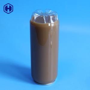 China Cold Coffee Fill 16 OZ  Plastic Soda Cans With Screen Printing on sale