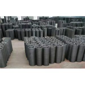 Black Steel Crimped Wire Mesh , Rod Vibrating 18 Gauge Woven Wire Mesh