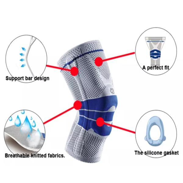 Silicon Elastic Knitted Knee Support Strap For Sport Free Sample
