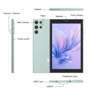 C idea 8 inch Wifi Tablet with 8+512GB Storage Quad Core Processor 800x1280 IPS